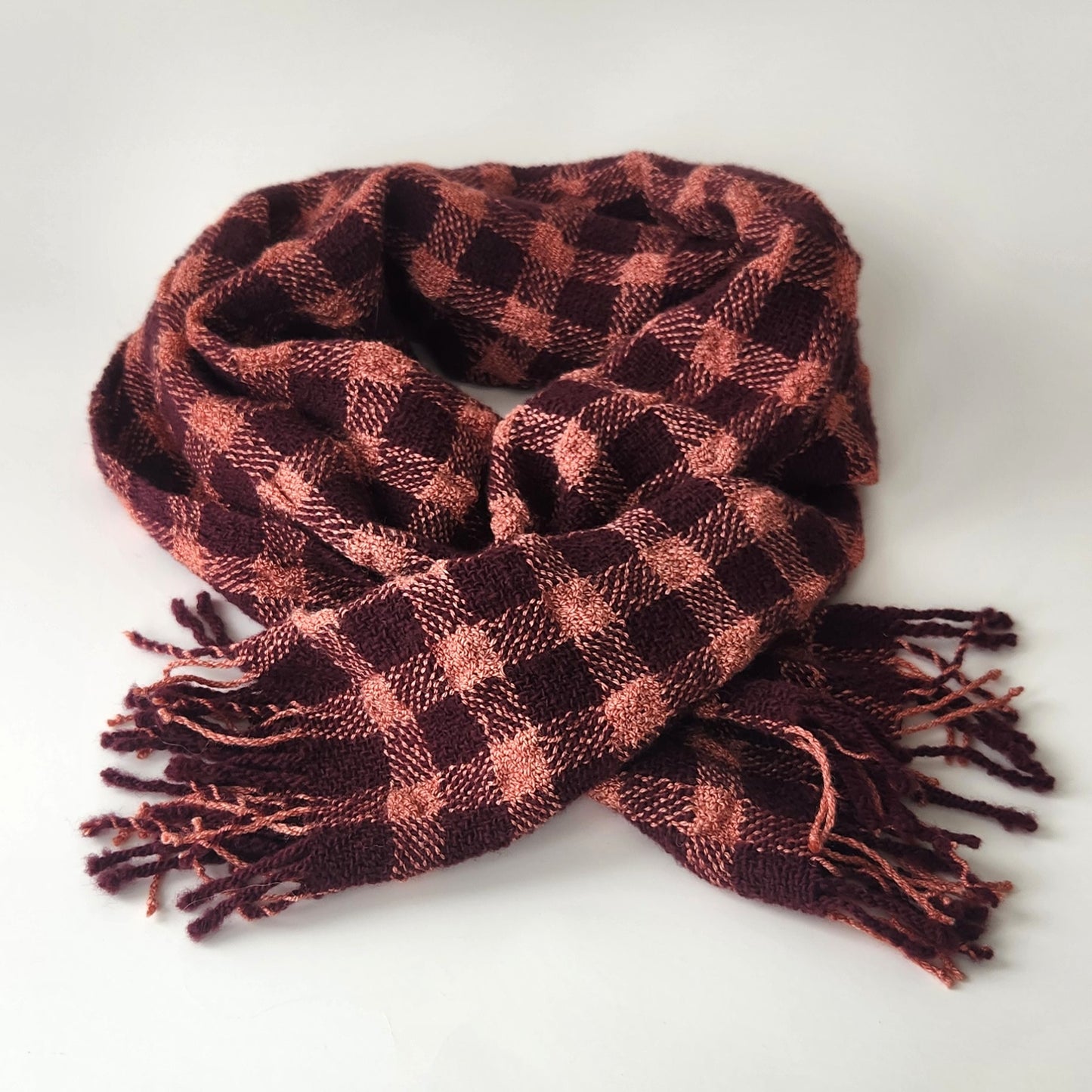 Handwoven Scarf in Silk/Merino Wool