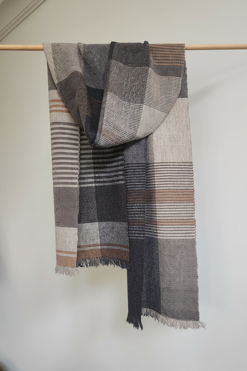 Scarf hanging on a rod